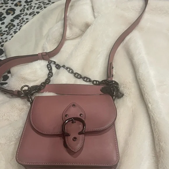 Pink Leather Shoulder Bag - Picture 5 of 5